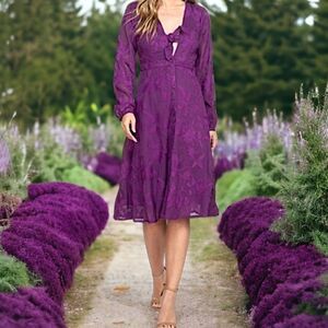 Embroidered Midi Dress